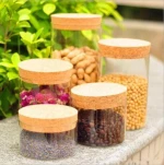Pyrex Borosilicate Glass Storage Jar With Cork Lid