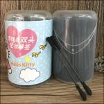 Q-tips C1882 active carbon double head black cotton buds 100pcs/box cotton bud makeup tools ear buds round spiral cotton swabs