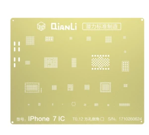 QIANLI  Golden 3D BGA Reballing Stencils NAND Baseband IC CPU A8 A9 A10 A11 3D Steel Mesh for iPhone 6 6S 6P 7 7P 8Plus