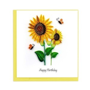 Quilled Birthday Sunflowers Card