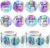Import Rainbow 4 Designs Holographic cute Thank You Roll Stickers seal lablel for Small Business 500pcs 1.5 inch from China