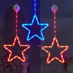 Rainbow Icicle Fairy LED String Curtain Lights PVC Body Window Wall Neon Lights Remote Controlled Living Room Christmas Party