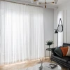 ready stock factory supply Finished product custom European modern minimalist living room bedroom white window screen fabric