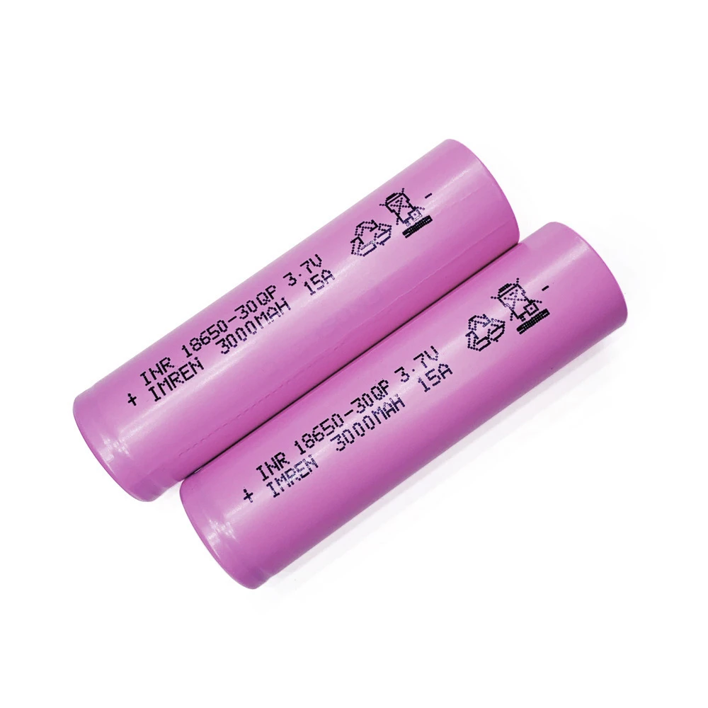 rechargeable li-ion 18650 battery cell IMREN 18650 3.7v INR 30QP lithium ion battery cell 3000mah