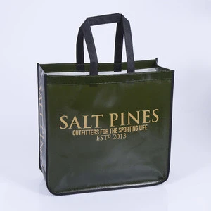 Recyclable promotional lamination non woven shopping tote bag grocery for supermarket