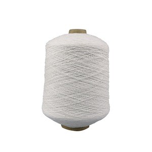 Recycled White high elastic polyester latex rubber covered yarn