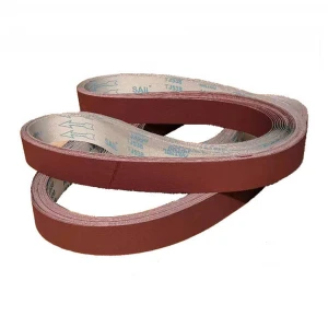 Red Aluminum Oxide Soft Cloth Base Abrasive Sanding Belts for Grinding Wood Metal Hardware Tools