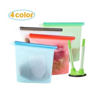 Reusable Multi-size Silicone Food Storage Bags for Vegetable, Liquid, Snack, Meat, Sandwich