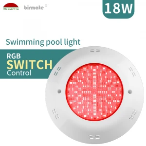 RGB  switch control  Underwater Light Garden Light LED Ring Wall Mounted Swimming Pool Lights 18W Concrete vinyl fiberglass