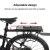 Rhinowalk Rear Bike Rack Bicycle Cargo Rack Quick Release Adjustable Alloy Bicycle Carrier