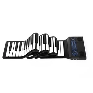 Roll Up White Baby Grand Piano Keyboard Instrument Friendly Silicone 88 Keys Electronic Piano Wholesale Hand Roll Piano