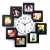 Import Round Family Wood Wall Clock With Photo Frame  Wall Mounted Decoration from China