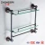 Import Royal Wall mounted Antique Black Dual Tier Bathroom Glass Towel Shelf with Towel Bar from China