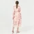 Ruffled dress for women spring fashion dress long sleeve chiffon layer dress with waist elastic and tassels 2019 new