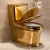 Import Sanitary ware golden color gold wc toilet bowl elongated one-piece toilet from China