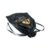 Satin Material and Promotion Industrial Use Soft Black Color Satin Bag Pouch Drawstring Bag Hair Extensions Packaging Bag