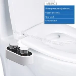 Self Clean Nonelectric Dual Nozzle Mechanical Bidet