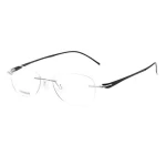 Shenzhen IP brillen titan plating Rimless square classical pure titanium spectacle eyewear frames optical frames glasses