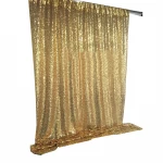 Shimmer metallic gold sequin wedding curtain background backdrop drape decoration 10ft *10ft
