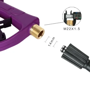 Short Pressure Washer Gun Car Wash Spray Gun with 5 Nozzle Tips