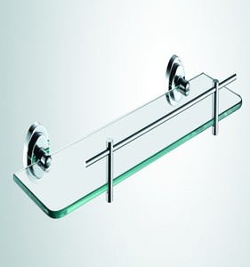 Shower Room Corner Mounted Glass Shelf