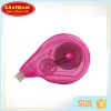 Side application correction tape non-toxic soft grip tape plastic clear correction tape