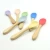 Import Silicone Baby Feeding Soup Spoon For Kids With Wood Handle from China