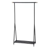 Simple Garment Rack  Metal Clothes Rack  Black With 1 Tier Storage Rack for home