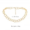 Simple Metal Alloy Personalized O ring Chain Chokers Necklace Women hyperbole Jewelry Choker