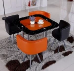 Simple style dining table set / luxury sectional dining table and chair