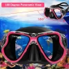 SKTIC Diving Mask Snorkel Set Safety Breathing System Anti-fog Freediving Spearfishing Scuba Diving Mask Set With Snorkel Tube