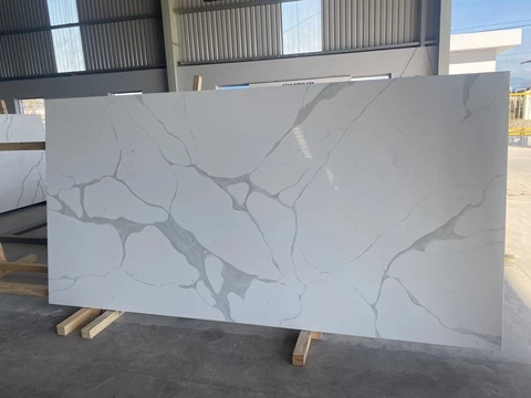 Solid surface calacatta artificial quartz stone big slab engineered quartz slab