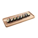 SOPEWOD Modern Acacia Wood Serving Tray Set of 3 for Food Dishes Charcuterie Plates with Handles Pack Design