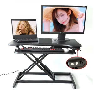 Source Factory Modern Foldable Electric Lifting Laptop Desktop PC sit and Standing Lifting Table