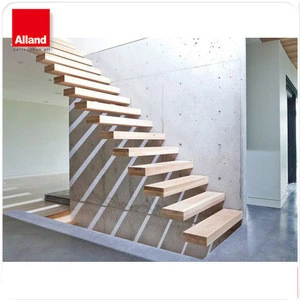 Space-saving floating kit cantilever stairs / kit steel stairs
