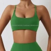 Spandex Nylon Sexy Comfort Workout Fashion Custom Sports High Neck Running Shockproof Yoga Bra Fitness Tank Top Women Sports Bra