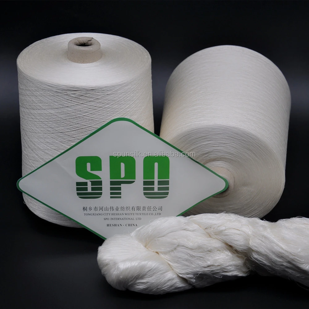 Spo brand blended spun silk yarn,silk blended with modal fiber,free sample