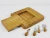 Import Square bamboo cheese cutting board with knife and fork set from China