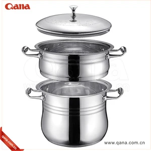 Stainless steel couscous pot/couscoussier/steamer stackable stainless steel steamer for wholesale