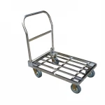 Stainless steel dining trolley hotel trolley double-decker restaurant meal delivery driver push and receive bowl cart