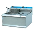 Stainless steel electric deep fryer &amp; flat plate grill griddle