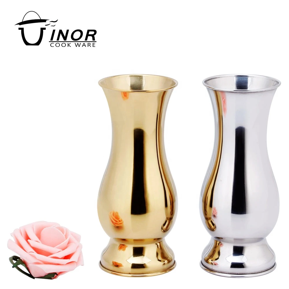 stainless steel home goods decorative silver flower vase for hotel