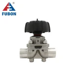 Stainless Steel Silicone,EPDM,EPDM+PTFE Integrated Sanitary Manual Pneumatic Diaphragm Valve