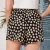 Import Stock item Women Casual Black Rayon Daisy Print Short Pants with Elastic Band Waist Sexy Short from China