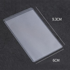 Stock protector high quality pvc waterproof card protectors sleeves, cheap price card holder for bank credit ID card