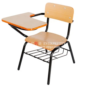 Study chair with writing pad school chair with writing board student chair with tablet arm