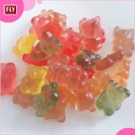 Sugar Coated Colorful Bear Shape Rubber / Gummy Bear Candy