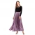 Import summer 2021 fashion wholesale apparel shiny solid color elastic waist long pleated skirt women from China