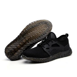 Summer portable breathable fly woven puncture proof electrical insulation safety protection shoes