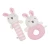 Import sunnozy Eco Friendly   Play Plush Soft Toys  Cute Stuffed  Baby Bell Toy  For Baby  Hand Bell Cute rabbit Rattle from China
